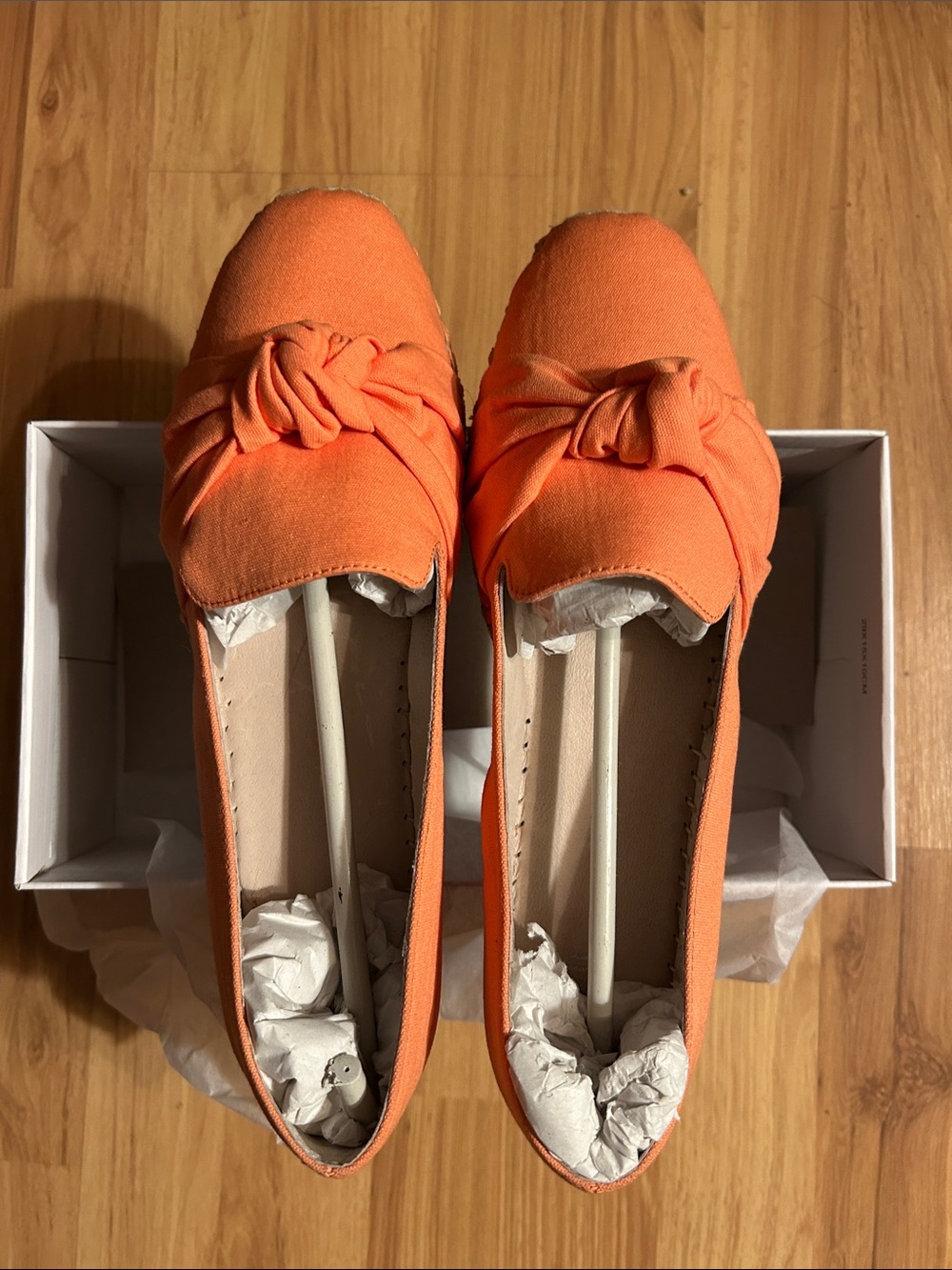 J. Jill Orange Knot-Front Canvas Flats